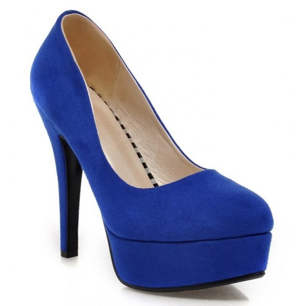 Zapatos tacón alto, Angela azul