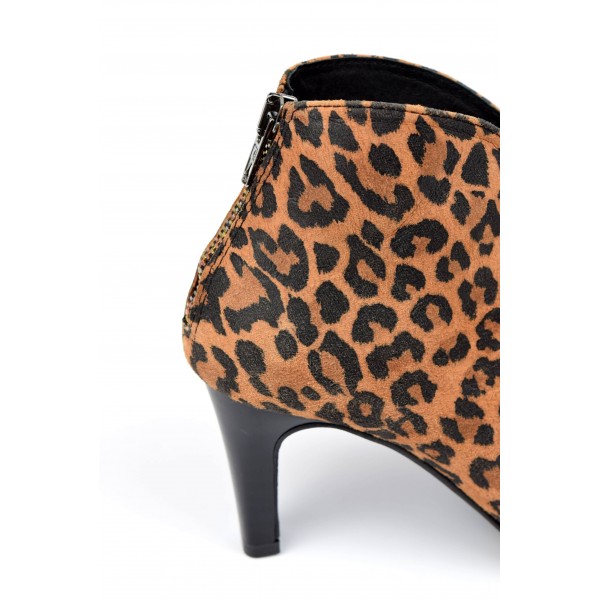 Escarpins Faith En Daim Imprimé Léopard - Taille UK 6 (environ 39) - Talons Mi-hauteur - Neufs Sans Boîte