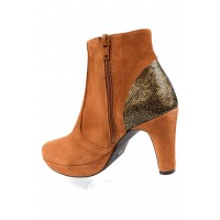 Botines Fantaisie, cuir daim, Brenda Zaro, Miel, Lady