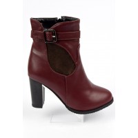 Bottines femmes bordeaux petites pointures Yona