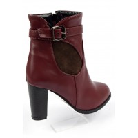 Bottines femmes bordeaux petites pointures Yona