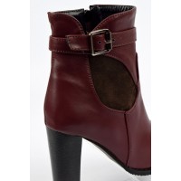 Bottines femmes bordeaux petites pointures Yona