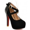 Escarpins, noires, brides, hauts talons, aspect daim, petites pointures, Samia Escarpins, noires, brides, hauts talons, aspect daim, petites pointures, Samia