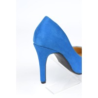 Escarpins, petites pointures, talons 9 cm, bleu azul, Sidji