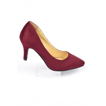 Escarpins, petites pointures, talons 7 cm, bordeaux, Naline