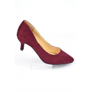 Escarpins, petites pointures, talons 5 cm, bordeaux, Andrea