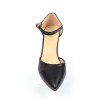 Escarpins petites pointures,mates, brides, talons 7.5 cm, noires, Aliza