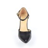 Escarpins petites pointures,mates, brides, talons 9 cm, noires, Aliza