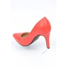 Escarpins femmes petites pointures, talons 9 cm, rouges corail, mates, Oxana