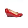 Chaussures cuir verni Calgary Rouges, talons compensés,  Yves de Beaumond, petites pointures, talons 7 cm, Mady