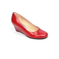 Chaussures cuir verni Calgary Rouges, talons compensés,  Yves de Beaumond, petites pointures, talons 7 cm, Mady