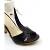 Sandales bi-colore noires, Layana, femmes petites pointures