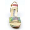 Sandales cuir, multicolor, talons compensés, Yves de Beaumond, Lavinia, Petites pointures femme