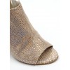 Sandales cuir strassé, Brenda Zaro, nude, talon 8 cm, Laora