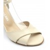 Sandales cuir mate, Brenda Zaro, beige écru, talon 8 cm, Sevil, femmes petites pointures