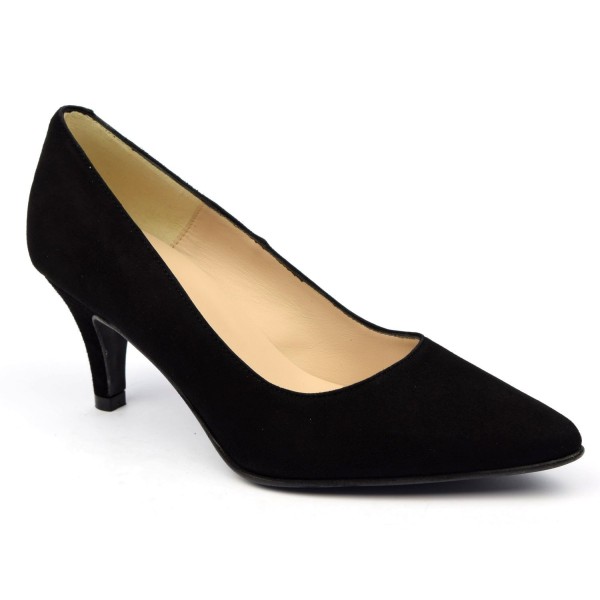 Brenda Zaro zapatos de tacón ante negro con punta estrecha pies pequeños