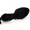 Sandales cuir daim noires, talon noire 7,5 cm, Brenda Zaro, femmes petites pointures, Destina