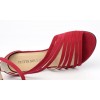 Sandales cuir daim rouge lipstick, talon  7,5 cm, Brenda Zaro, femmes petites pointures, Destina