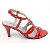 Sandales Cuir verni Brenda Zaro, rouges été,2016,  talon 6,5 cm, Jessy