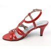 Sandales Cuir verni Brenda Zaro, rouges été,2016,  talon 6,5 cm, Jessy