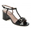 Sandales vernies, noires, talons carrés, 7 cm, Suzel, femmes petites pointures