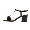 Sandales vernies, noires, talons carrés, 7 cm, Suzel, femmes petites pointures