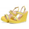 Sandales compensées, jaunes, femmes petites pointures, Irena