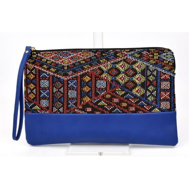 Pochette Alberta bleu multicolore