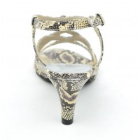 Sandales Cuir motif serpent, Brenda Zaro,  talon 6,5 cm, Jessy