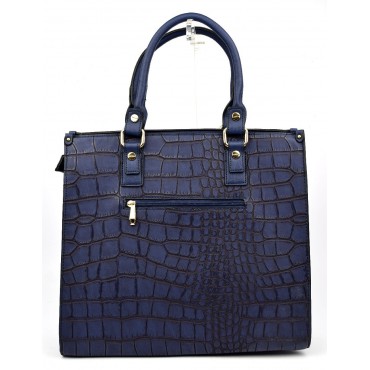 Sac SHOPPING Moscou Bleu bi-matière