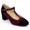 Escarpins brides, cuir daim,  bordeaux, Brenda Zaro, femmes petites pointures,  Slow - F1786B