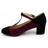 Escarpins brides, cuir daim,  bordeaux, Brenda Zaro, femmes petites pointures,  Slow - F1786B