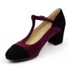 Escarpins brides, cuir daim,  bordeaux, Brenda Zaro, femmes petites pointures,  Slow - F1786B