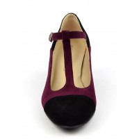 Escarpins brides, cuir daim,  bordeaux, Brenda Zaro, femmes petites pointures,  Slow - F1786B