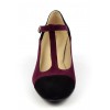 Escarpins brides, cuir daim,  bordeaux, Brenda Zaro, femmes petites pointures,  Slow - F1786B