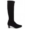 Bottes,  cuir daim, noires, Brenda Zaro, femmes petites pointures, Makina, F1240