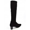 Bottes,  cuir daim, noires, Brenda Zaro, femmes petites pointures, Makina, F1240