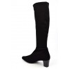 Bottes,  cuir daim, noires, Brenda Zaro, femmes petites pointures, Makina, F1240