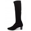 Bottes,  cuir daim, noires, Brenda Zaro, femmes petites pointures, Makina, F1240