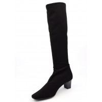 Bottes,  cuir daim, noires, Brenda Zaro, femmes petites pointures, Makina, F1240