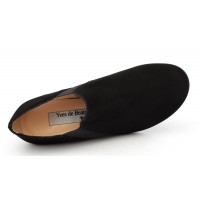 Bottines, low boots, compensées, cuir daim, noires, femmes petites pointures, Yves de Beaumond, Chester, MI-411