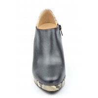 Bottines, low boots, plateforme, cuir mate,noires, Yves de Beaumond, femmes petites pointures, York, 330-12