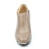 Bottines, low boots, plateforme, cuir mate, taupe, Yves de Beaumond, femmes petites pointures, Wigan, 6044