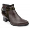 Bottines  low boots, cuir mate, marron fonçé, talon 5,5 cm, J.Metayer, Meabon, femmes petites pointures