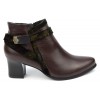 Bottines  low boots, cuir mate, marron fonçé, talon 5,5 cm, J.Metayer, Meabon, femmes petites pointures