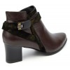 Bottines  low boots, cuir mate, marron fonçé, talon 5,5 cm, J.Metayer, Meabon, femmes petites pointures