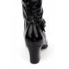 Bottes cuir verni souple, Metayer, noires, talon 5,5 cm, Meabut, femmes petites pointures