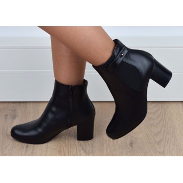 Bottines,  cuir mate, noires, Brenda Zaro, femmes petites pointures, Concerto, FV1800