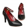 Escarpins, aspect cuir mate noires, talons 8cm, Ellyn 