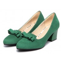 Escarpins mocassins, aspect daim vert, talons 6 cm, femmes petites pointures, Isabeau